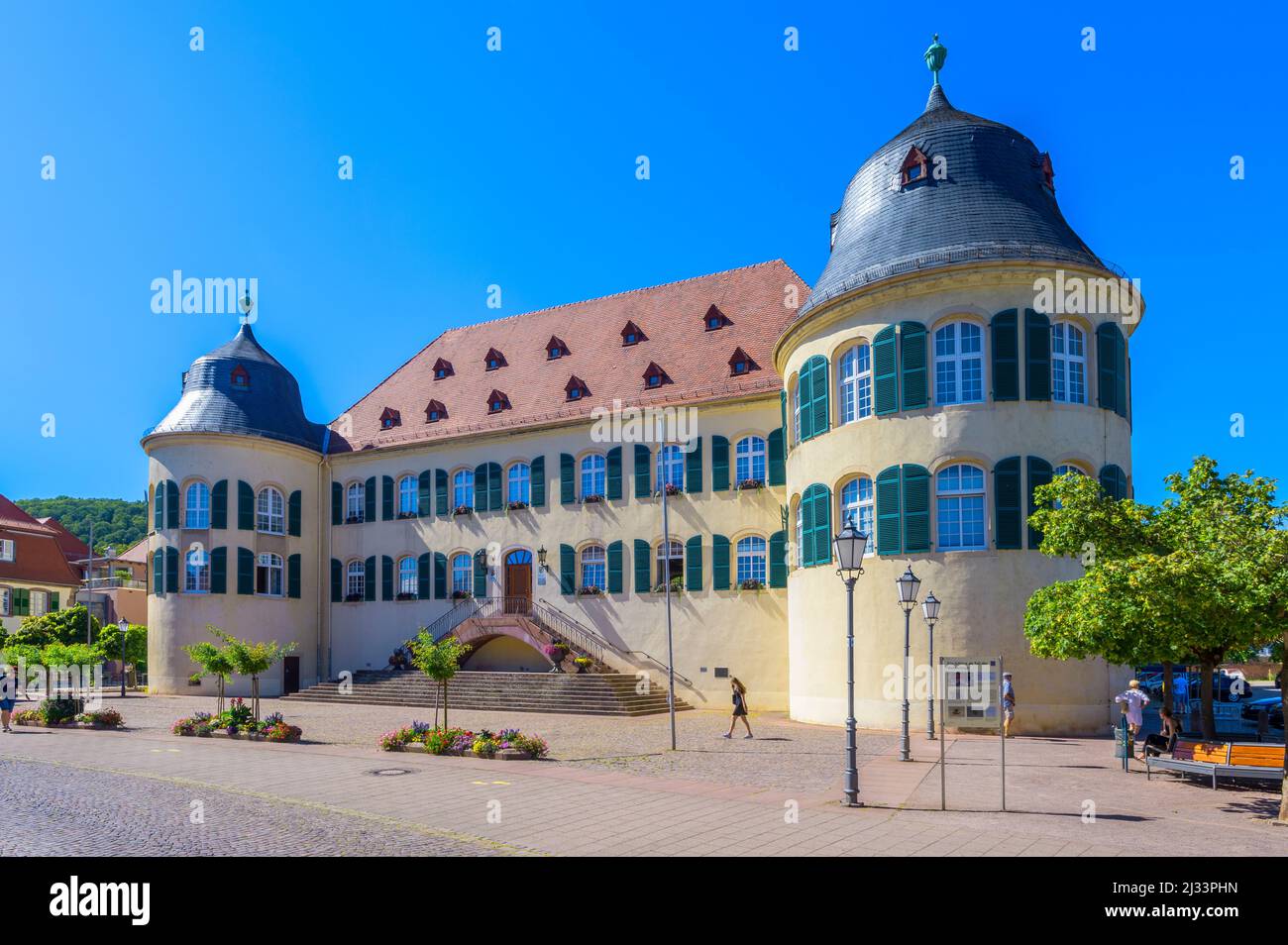 Schloss Bad Bergzabern, Pfälzer Weinstraße, Rheinland-Pfalz, Deutschland Stockfoto