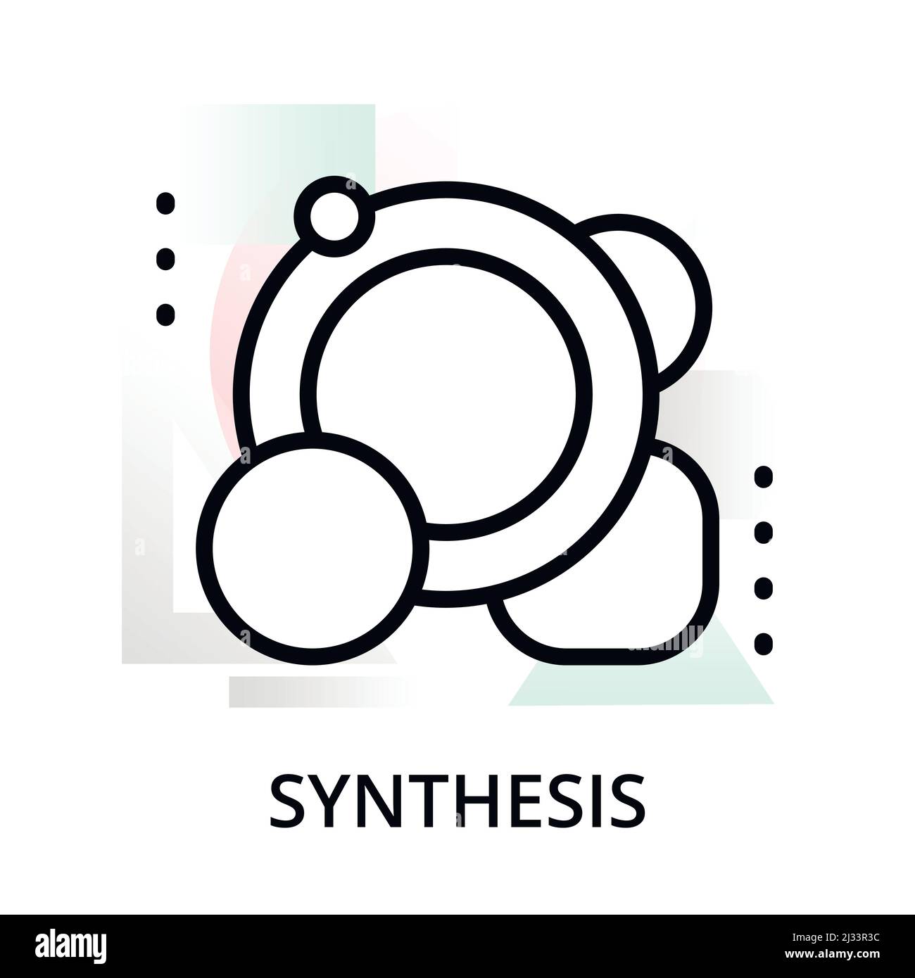 Synthese-Konzept-Symbol auf abstraktem Hintergrund aus Wissenschaft Symbole gesetzt, für Grafik-und Web-Design, moderne editierbare Linienvektor Illustration Stock Vektor Synthese-Konzept-Symbol auf abstraktem Hintergrund aus Wissenschaft Symbole gesetzt, für Grafik-und Web-Design, moderne editierbare Linienvektor Illustration Stock Vektor