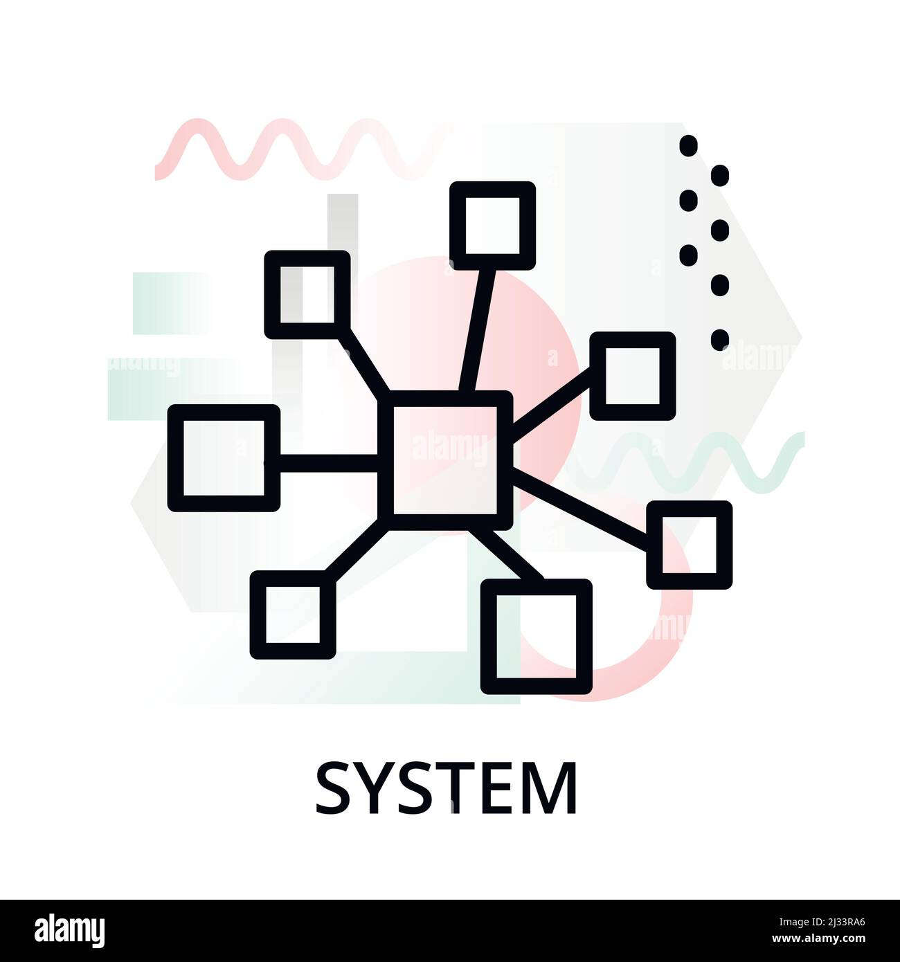 Systemkonzept-Symbol auf abstraktem Hintergrund aus Wissenschaft Symbole gesetzt, für Grafik-und Web-Design, moderne editierbare Linienvektor Illustration Stock Vektor Systemkonzept-Symbol auf abstraktem Hintergrund aus Wissenschaft Symbole gesetzt, für Grafik-und Web-Design, moderne editierbare Linienvektor Illustration Stock Vektor