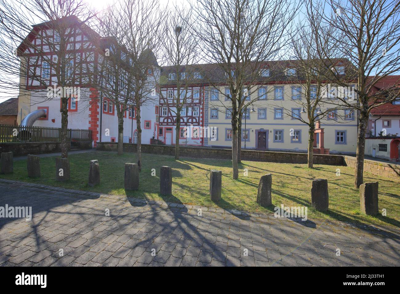 Schleifrashof erbaut im 15.. Jahrhundert in Bad Soden-Salmünster im Spessart, Hessen, Deutschland Stockfoto