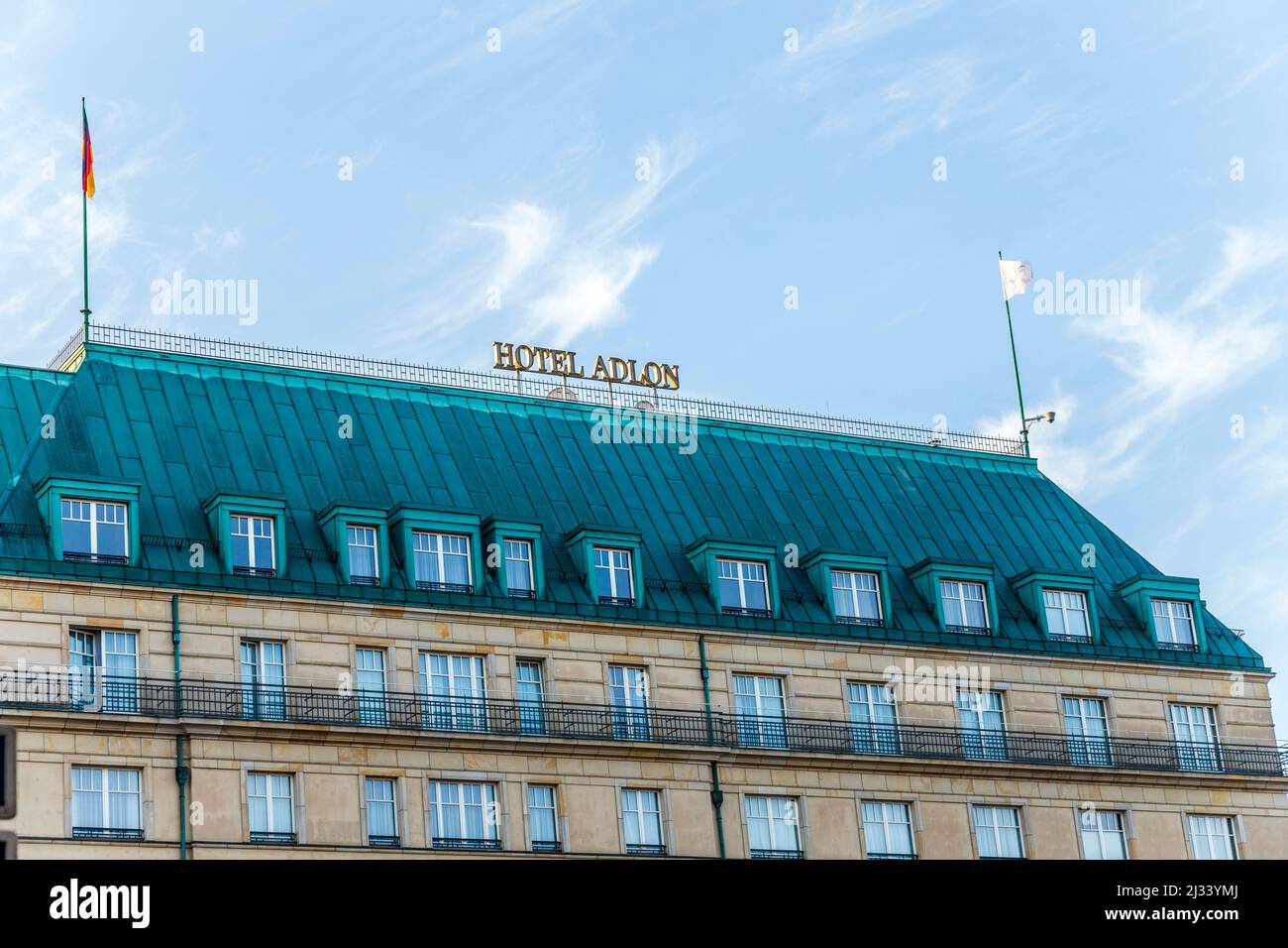 BERLIN, DEUTSCHLAND - 28. Okt 2014: Hotel Adlon in Berlin. Es gehört zur Kempinski-Gruppe und ist das berühmteste Hotel in Berlin. Stockfoto