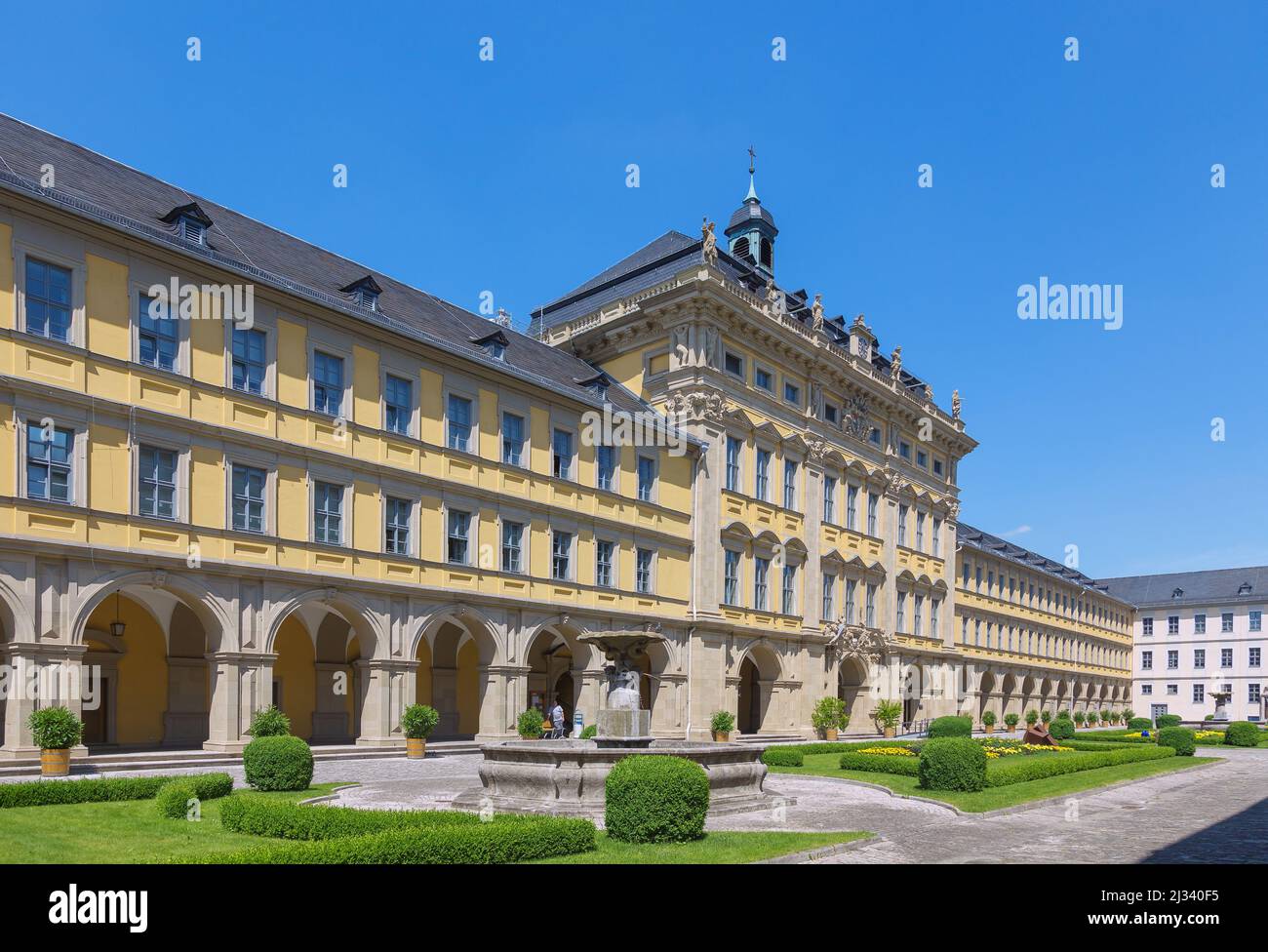 Würzburg, Juliusspital, Innenhof Stockfoto