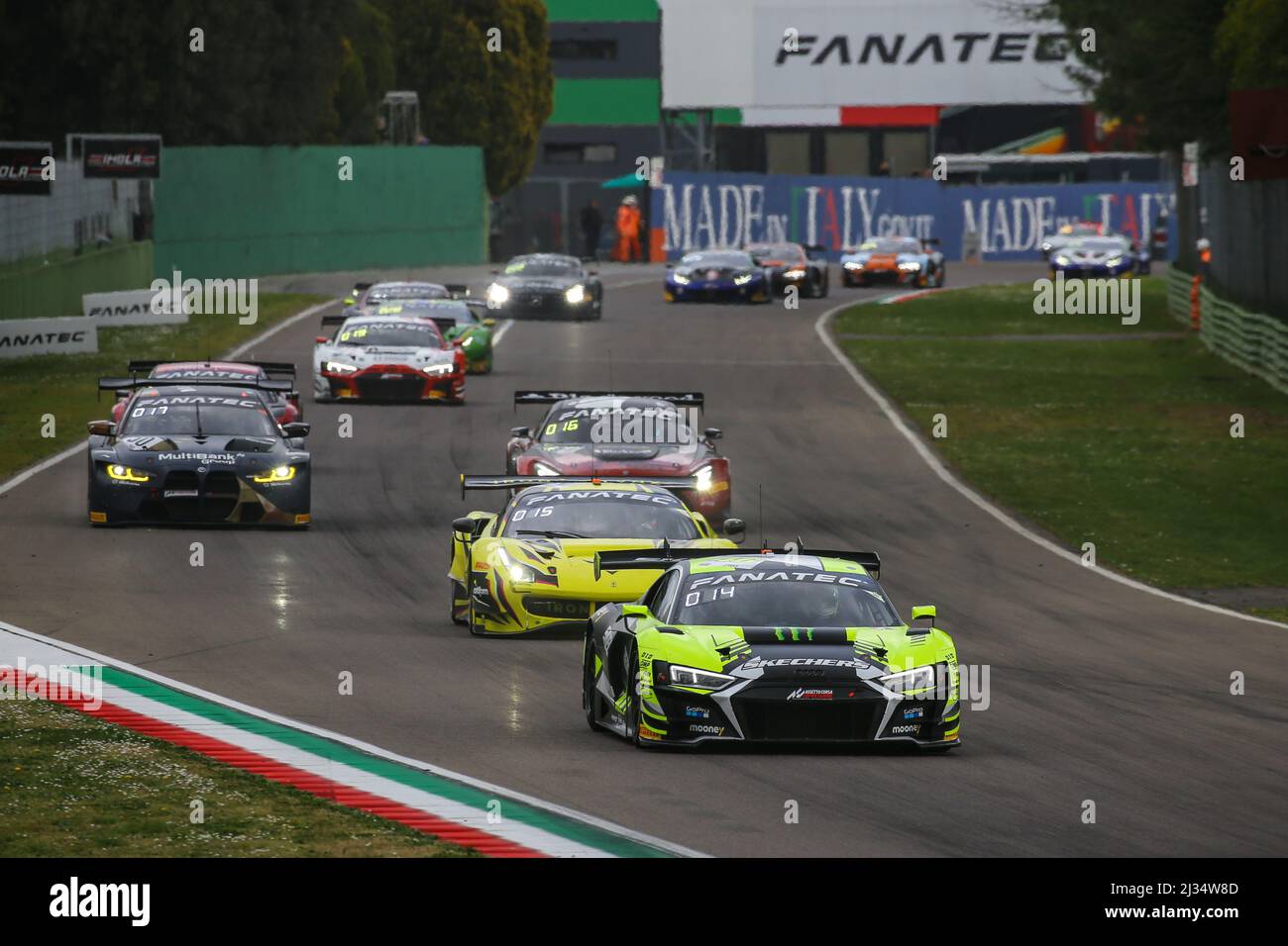 Autodromo Enzo e Dino Ferrari, Imola, Italien, 2022. April, #46 Team WRT - Frederic VERVISCH/Nico MÜLLER/Valentino ROSSI - Audi R8 LMS evo II GT3 Stockfoto