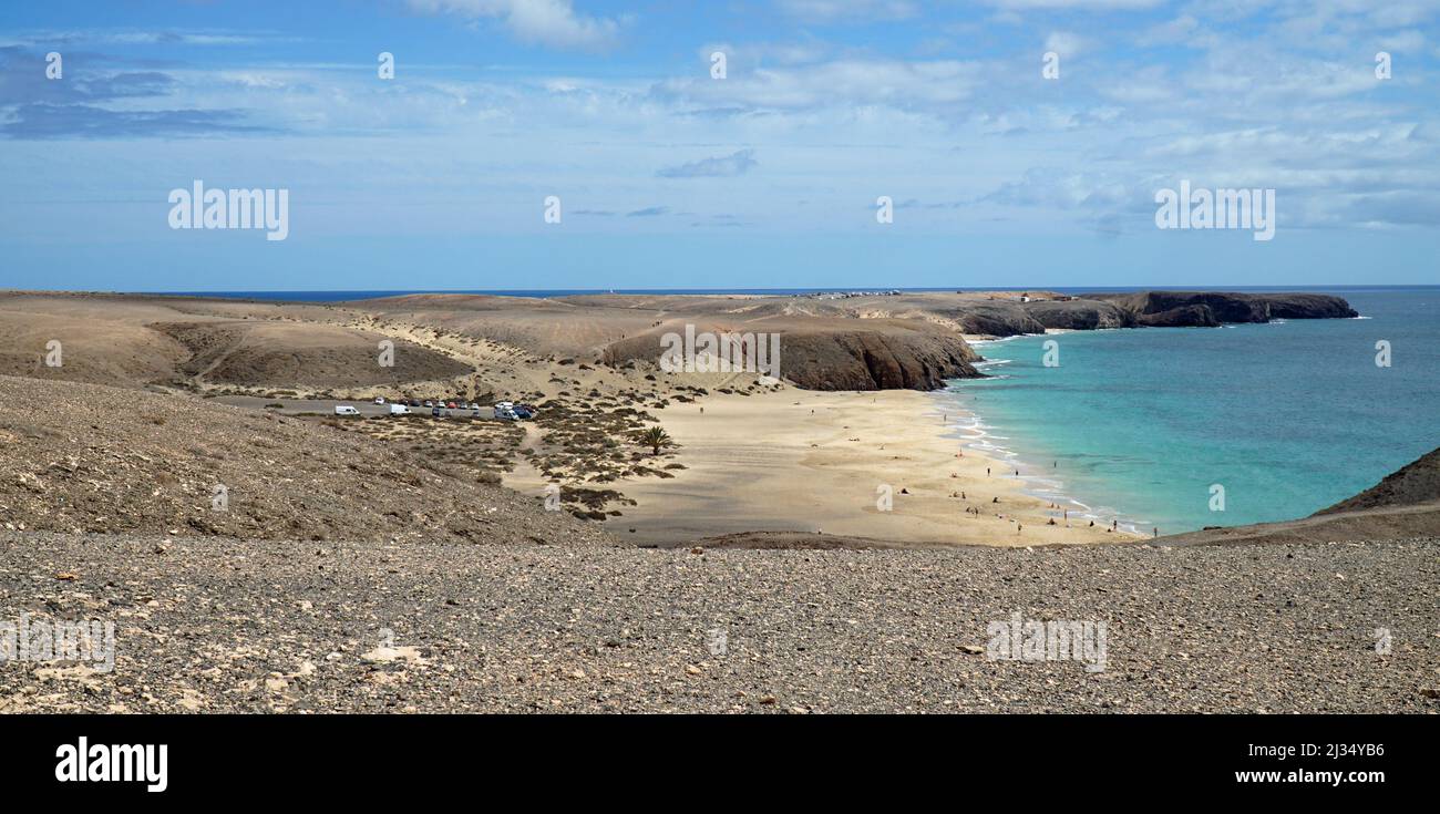 Papagayo Strand an der Playa Blanca Süd Lanzarote Stockfoto