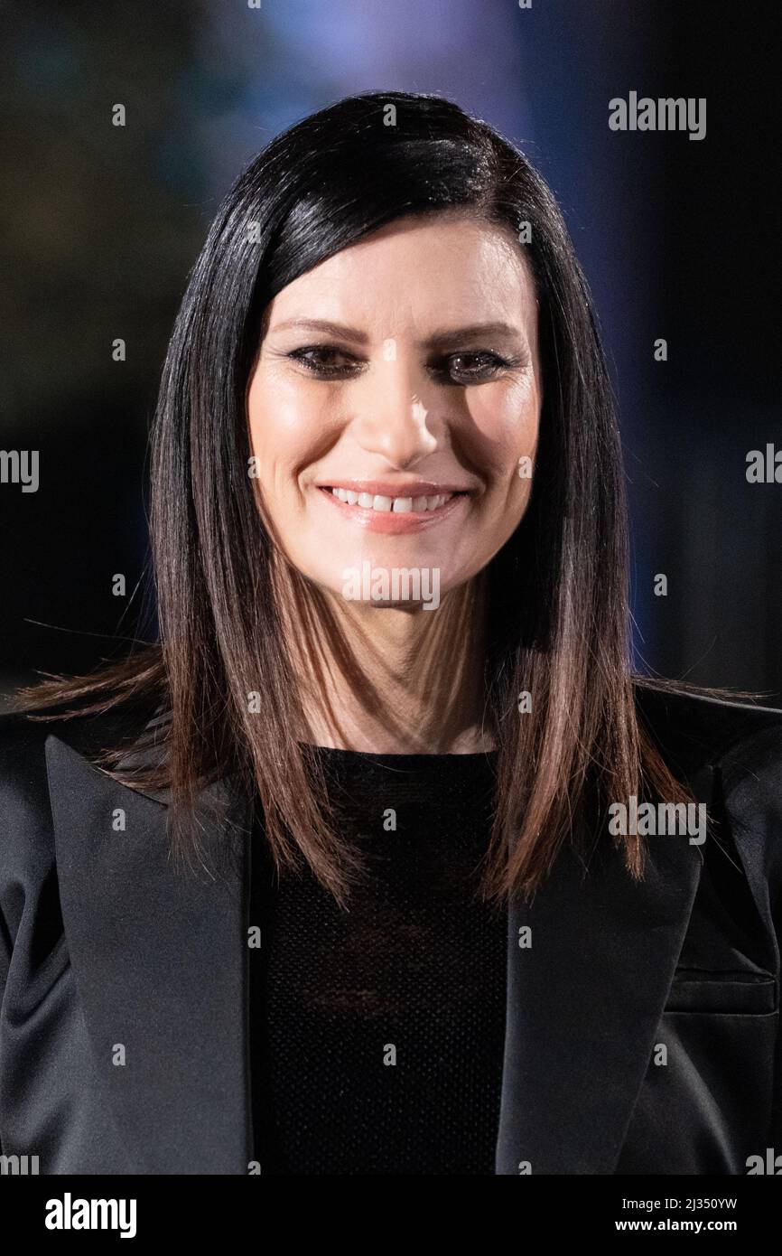 Rom, Italien, 05. April 2022 Laura Pausini nimmt an der Premiere des