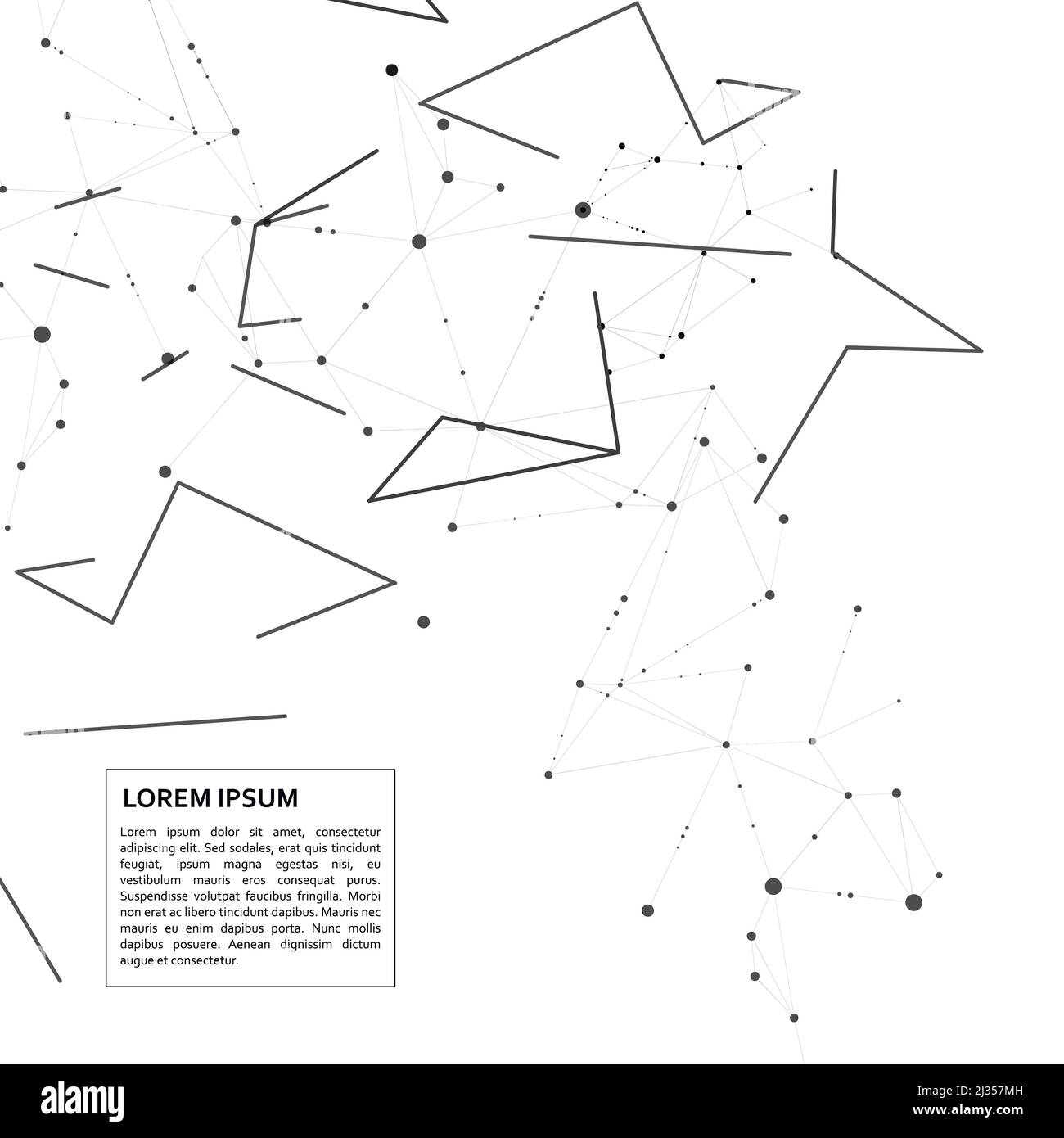 Abstrakter polygonaler Technologiehintergrund mit verbundenen Punkten und Linien Stock Vektor