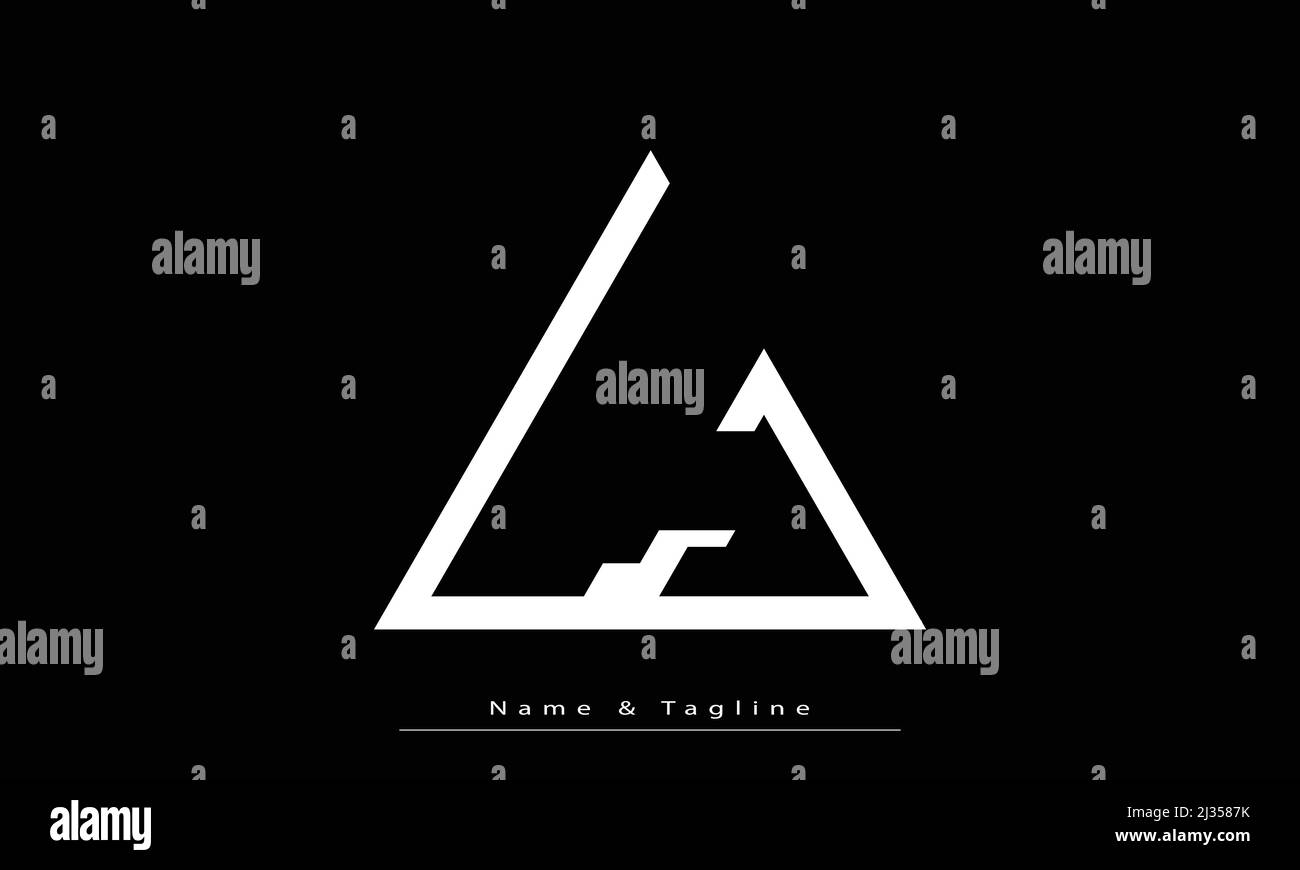 Buchstabenbuchstaben Initialen Monogramm Logo LJ , JL Stock Vektor