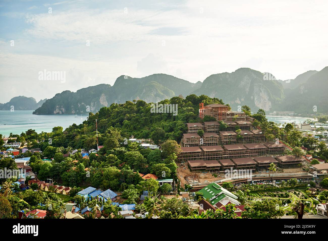 Idyllische Inspiration. Aufnahme einer natürlichen Landschaft. Stockfoto