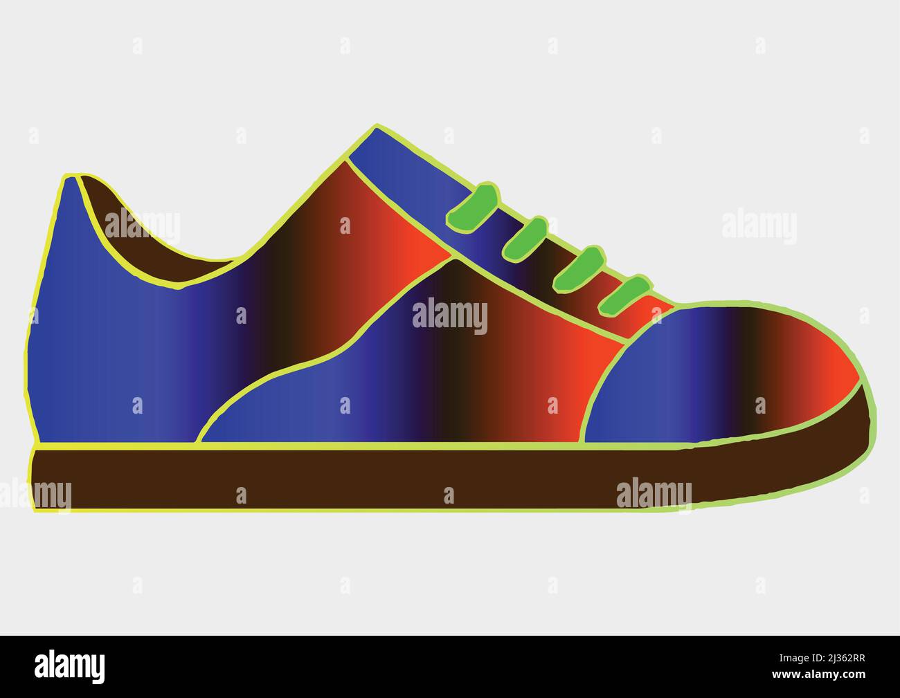 Illustration von schwarz-weißen Schatten einer Silhouette Business Schuhe Stiefel Sneakers auf schwarzem Hintergrund am besten in Vektor Stock Vektor