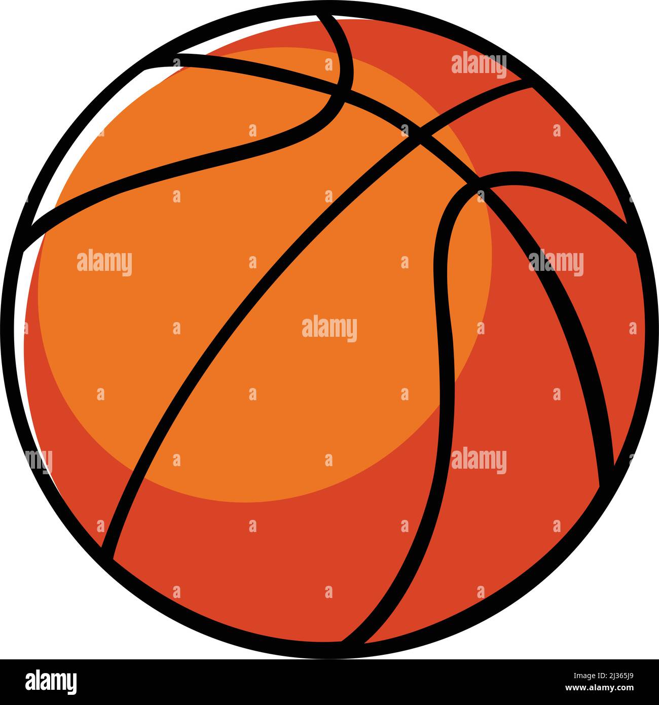 Doodle-Abbildung eines Korbballs Stock Vektor