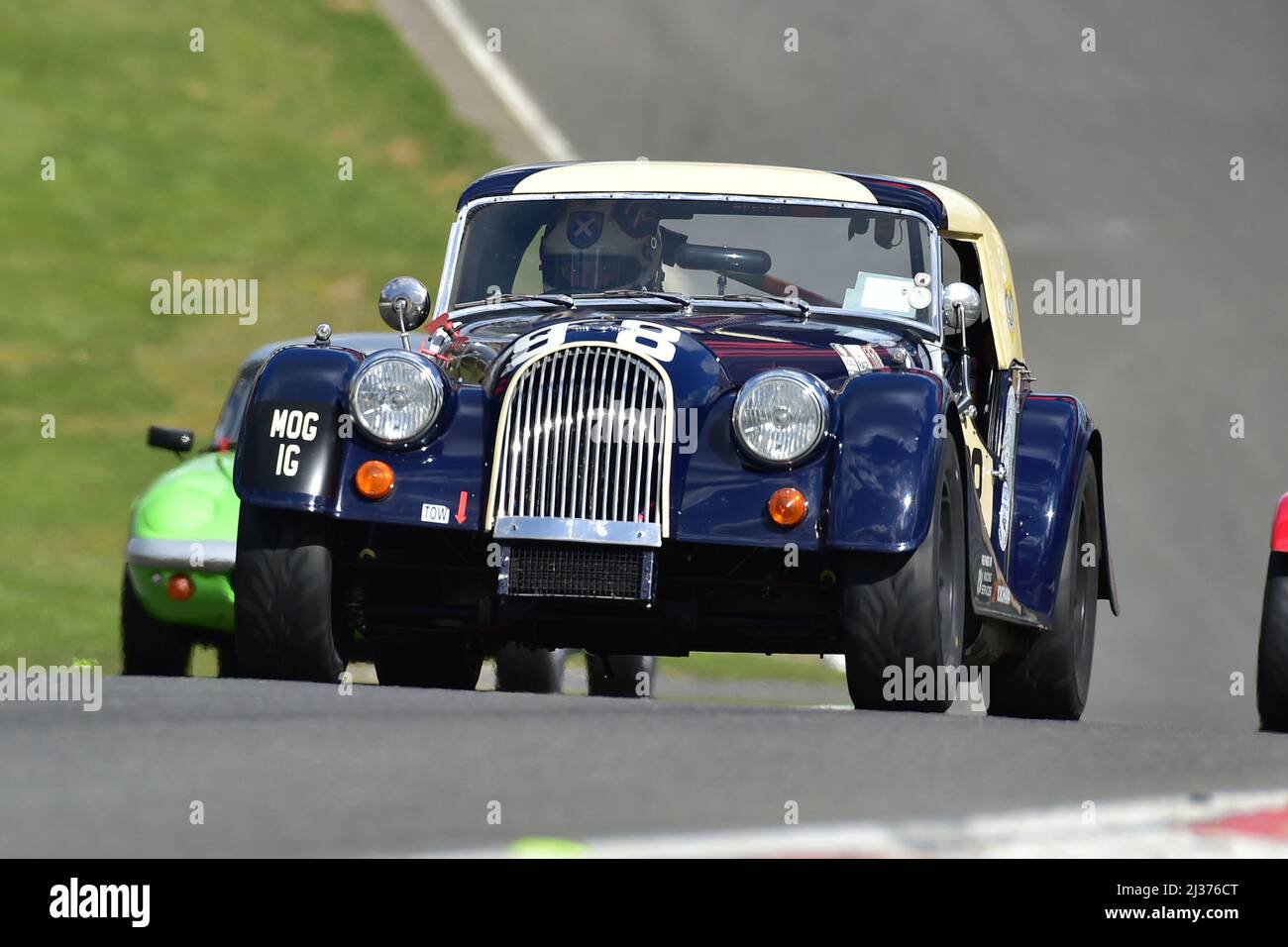 Kevin Kivlochan, Morgan Plus 8, 70's Road Sports Championship ist eine Rennserie für straßenzugelassene Seriensportwagen, die im Jahr 19 produziert und zugelassen wurden Stockfoto