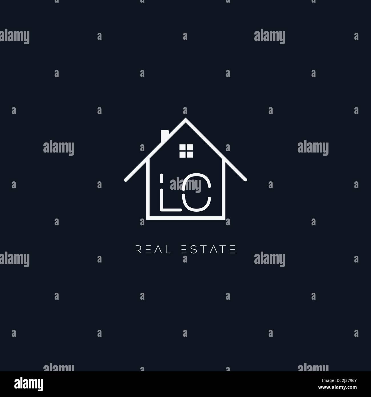 Logo-Design von LC in Vektor für Bau, Haus, Immobilien, Gebäude, Immobilien. Stock Vektor