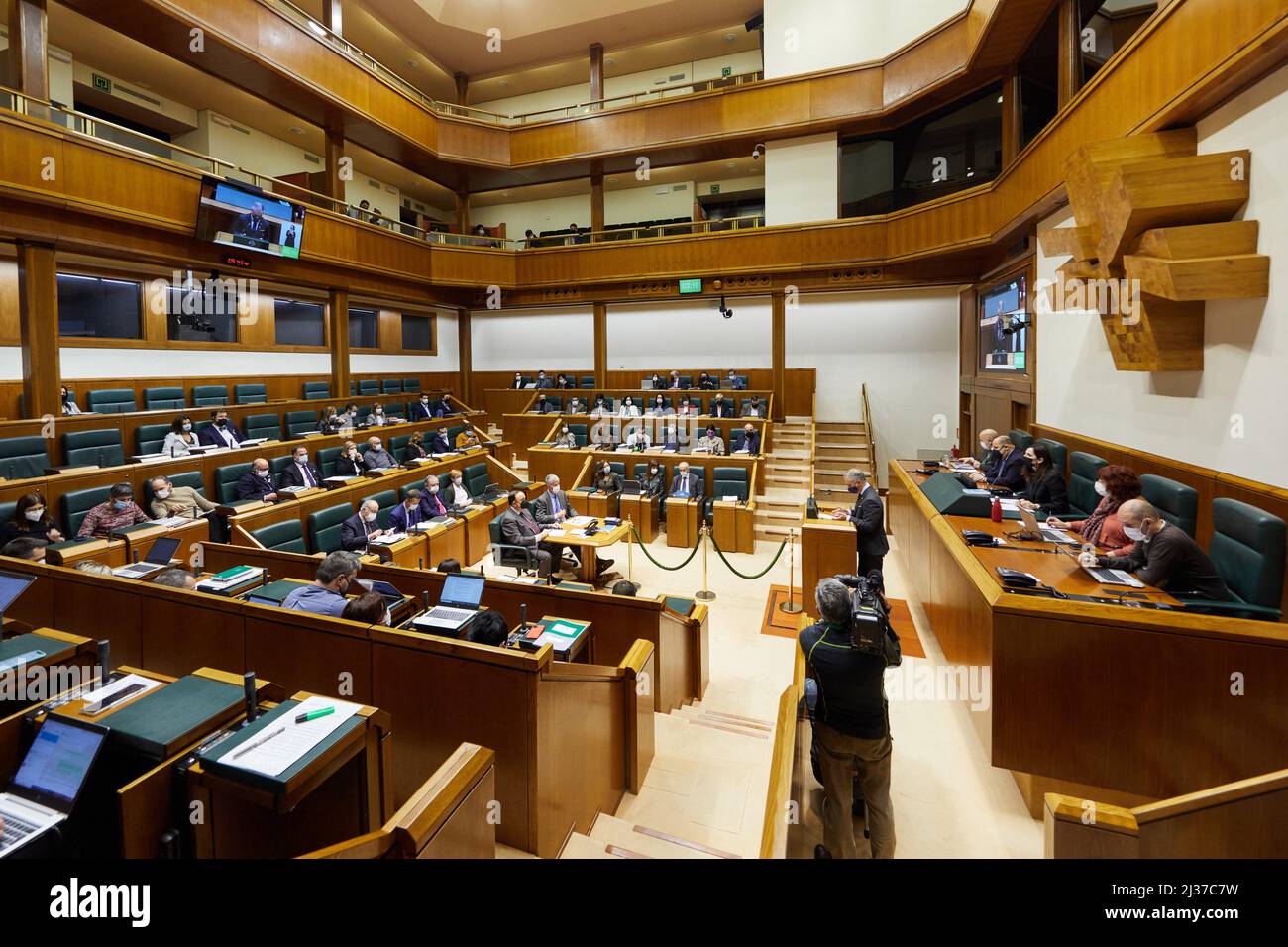 D. Iñigo Urkullu Renteria, Lehendakari del Gobierno Vasco, sesión Parlamentaria celebrada el día 04 de Marzo de 2022, Pleno de Control donde las Stockfoto