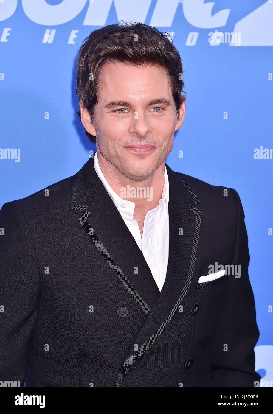 Los Angeles, Ca. 05. April 2022. James Marsden nimmt an der Premiere von „Sonic the Hedgehog 2“ in Los Angeles am 05. April 2022 im Regency Village Theatre in Los Angeles, Kalifornien, Teil. Kredit: Jeffrey Mayer/Jtm Fotos/Media Punch/Alamy Live News Stockfoto