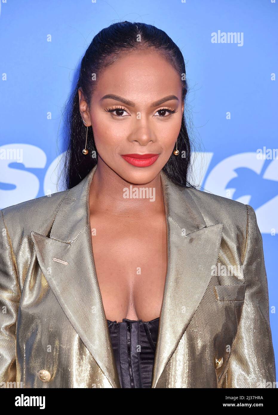 Los Angeles, Ca. 05. April 2022. Tika Sumpter nimmt an der Premiere von „Sonic the Hedgehog 2“ in Los Angeles am 05. April 2022 im Regency Village Theatre in Los Angeles, Kalifornien, Teil. Kredit: Jeffrey Mayer/Jtm Fotos/Media Punch/Alamy Live News Stockfoto