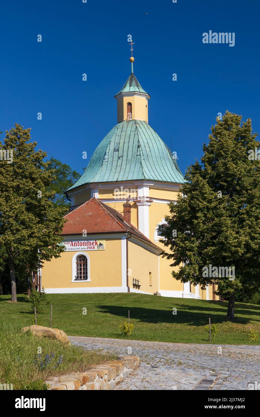 Wallfahrtsort Svaty Antoninek, Blatnice, Südmähren, Tschechische Republik. Stockfoto