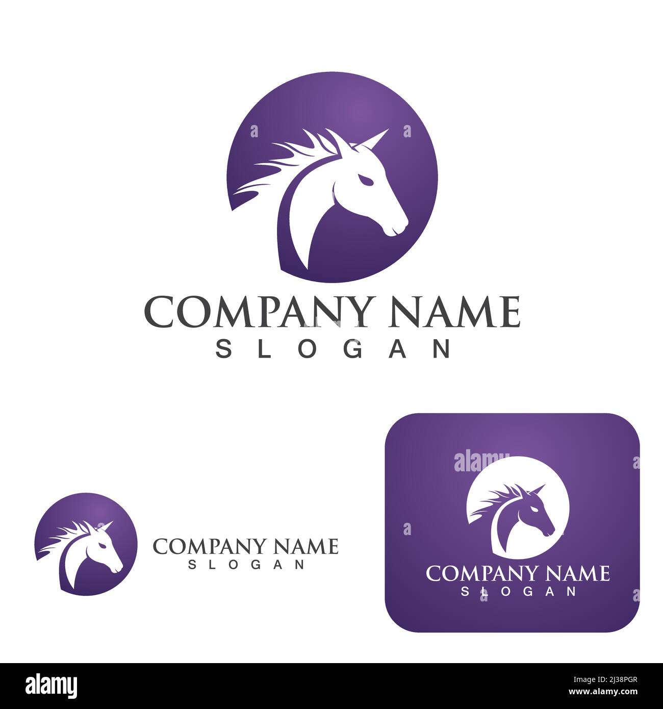 Horse Logo Vorlage Vektor icon Abbildung design Stock Vektor