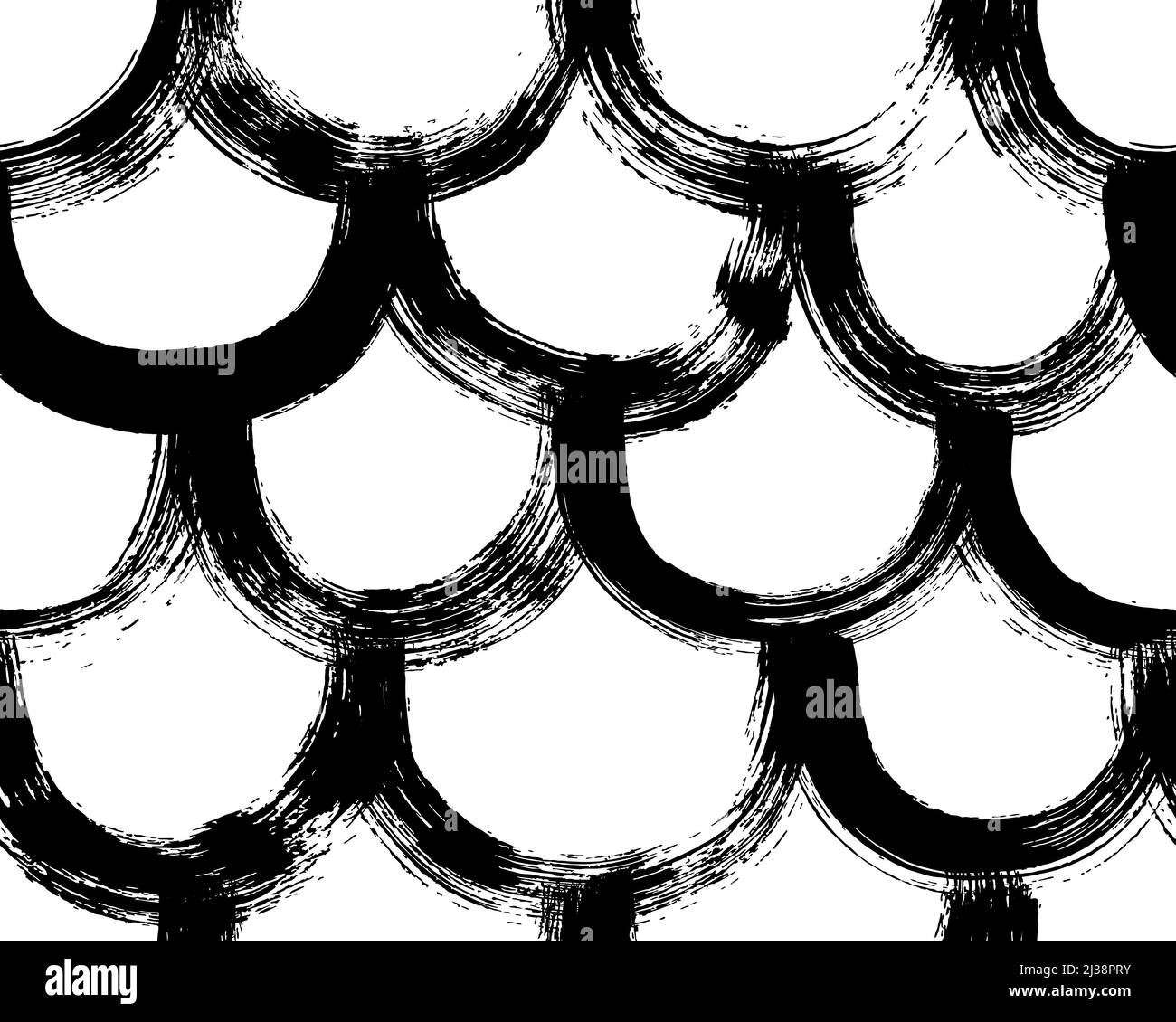 Von Hand gezeichnete Mallandschaften Vektor nahtloses Muster. Stock Vektor