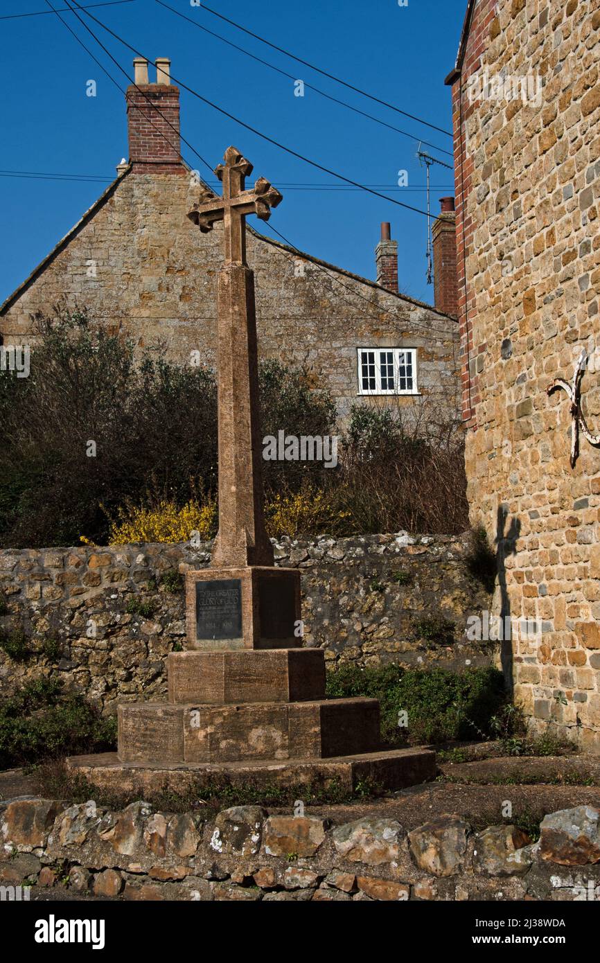 Chideock War Memorial, Dorset Stockfoto