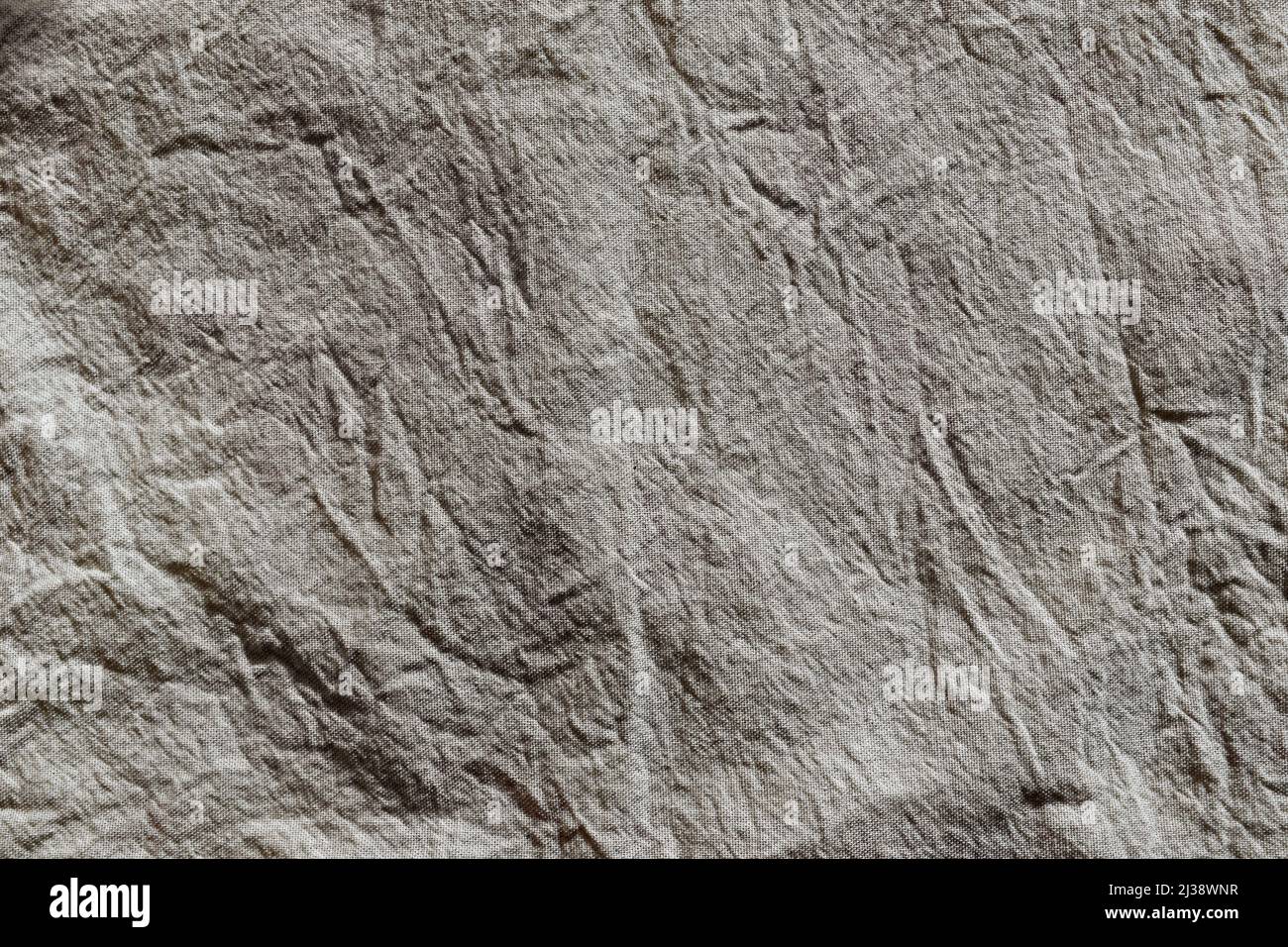 Zerknittert weißen Stoff Oberfläche Textur Hintergrund Stockfoto