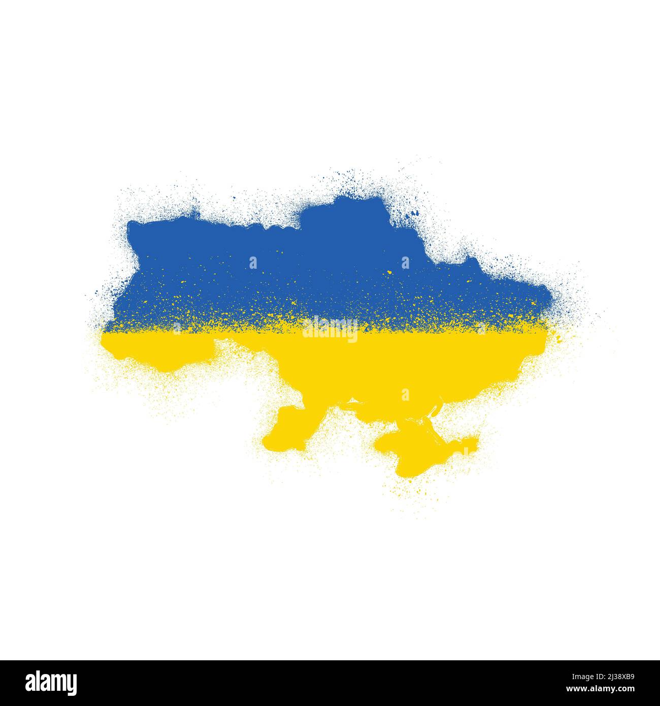 Ukrainische nationale Farbkarte Tintenblots Stock Vektor