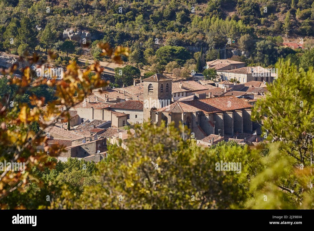 Lagrasse ist eine Gemeinde im Departement Aude in Südfrankreich. Lagrasse ist Teil des Vereins Les Plus Beaux Villages de France. Stockfoto