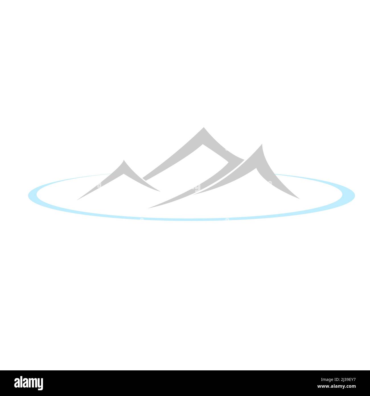 Berg- und See-Logo Stockfoto
