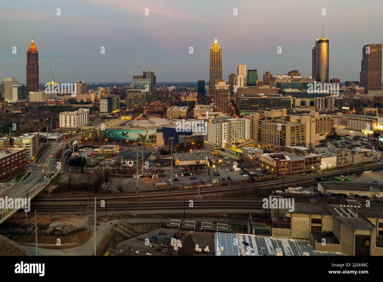 Atlanta am frühen Abend Stockfoto