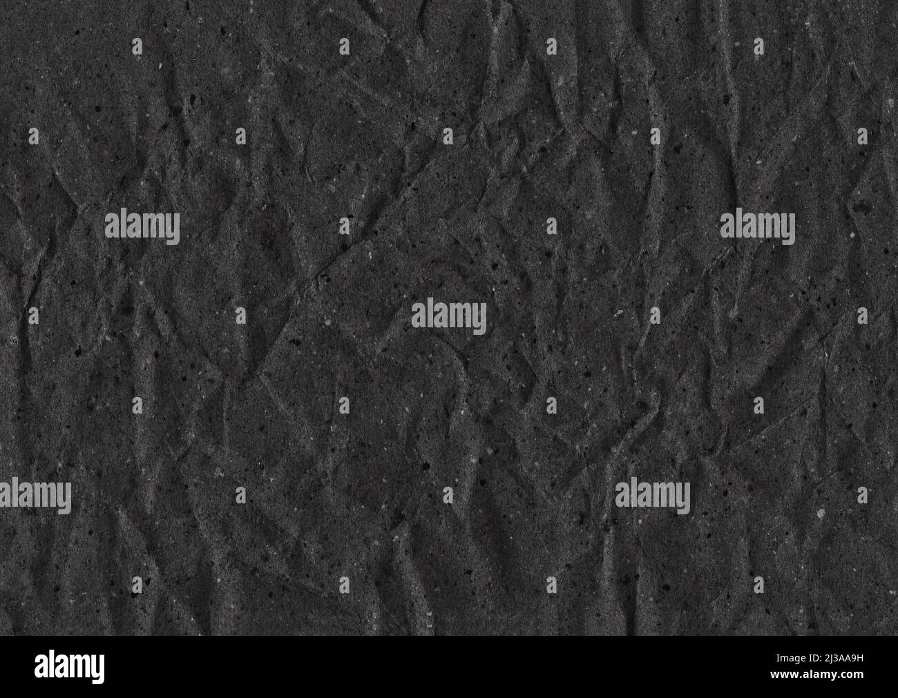 Schwarzes Papier zerknittert Textur Hintergrund für Design in Ihrem Arbeitskonzept. Stockfoto