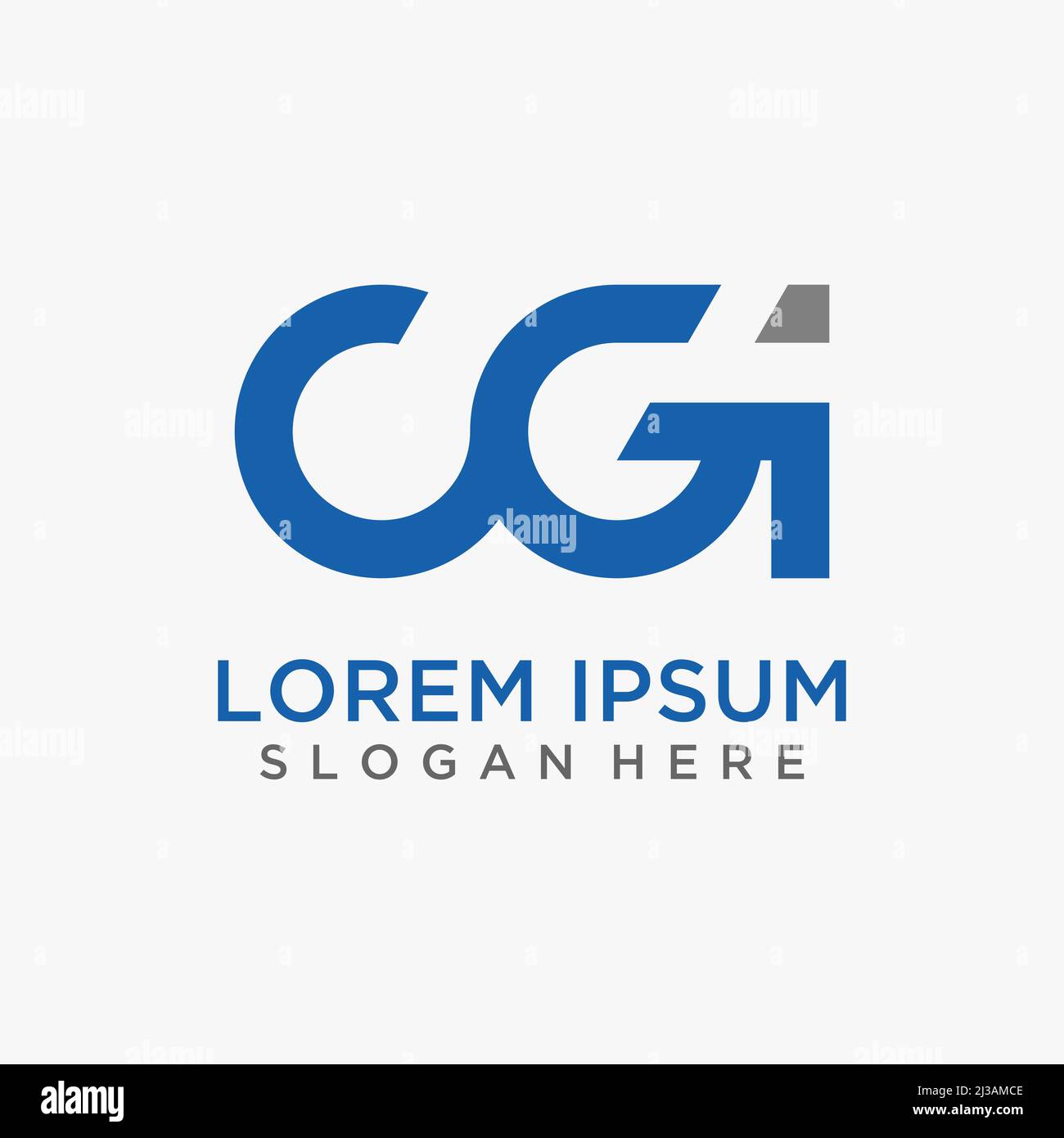 Design mit CGI-Logo im Buchstaben Stock Vektor
