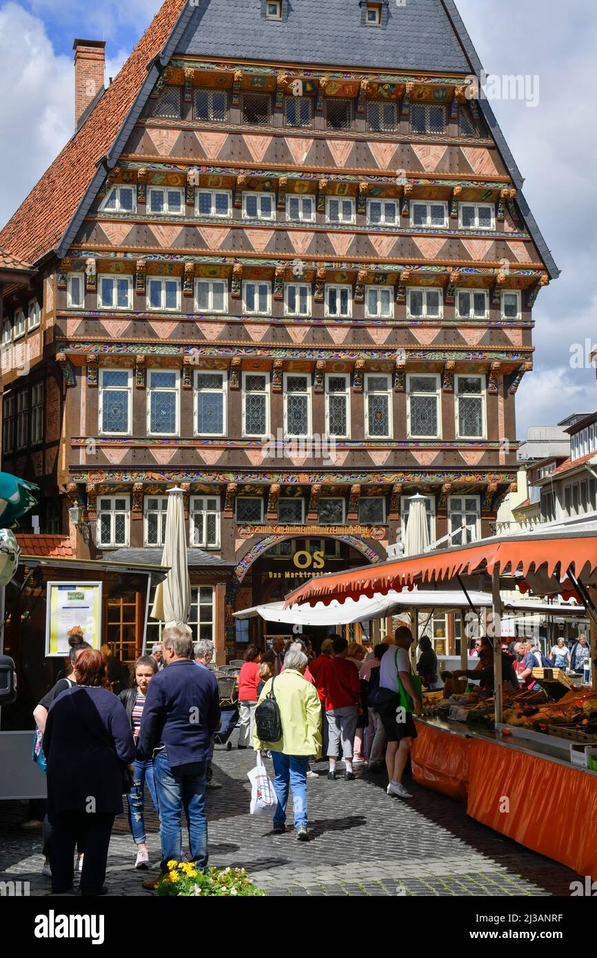 Knochenhauer Amtshaus, Marktplatz, Hildesheim, Niedersachsen, Deutschland Stockfoto