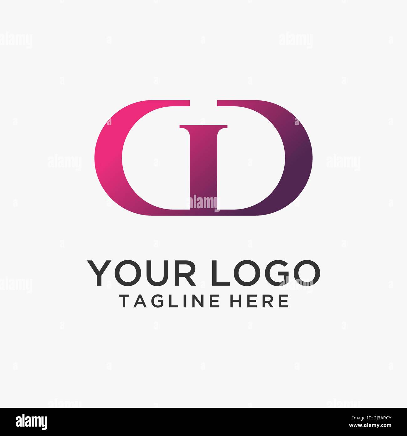 Logo mit dem Buchstaben GD Stock Vektor