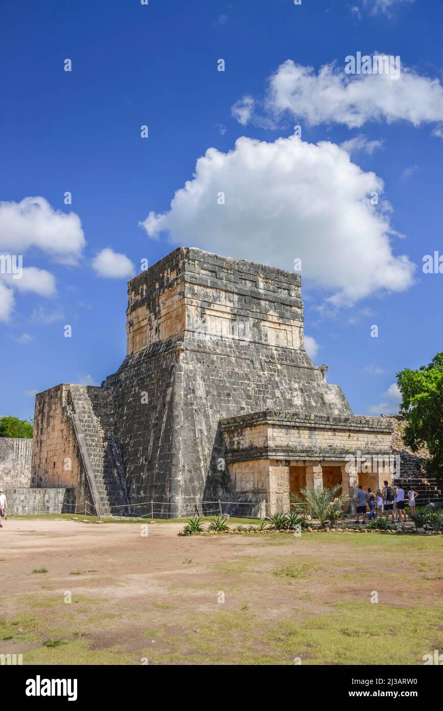 Jaguar Tempel, El Templo del Jaguar, Chichen Itza, Yucatan, Mexiko Stockfoto