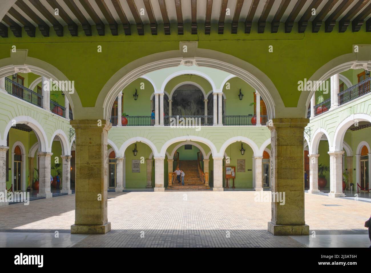 Gouverneurspalast, Palacio del Gobierno, Plaza de la Independencia, Merida, Yucatan, Mexiko Stockfoto