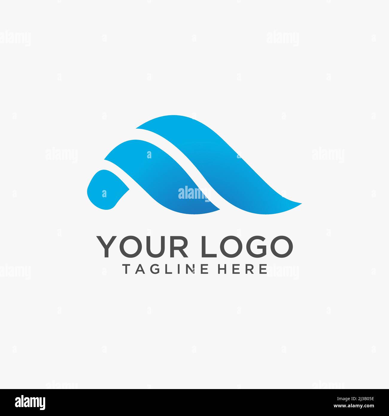 Fließendes F-Logo-Design Stock Vektor