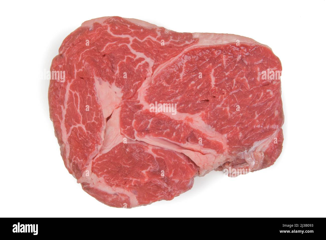 Rindersteak, geschnitten, Studioaufnahme Stockfoto