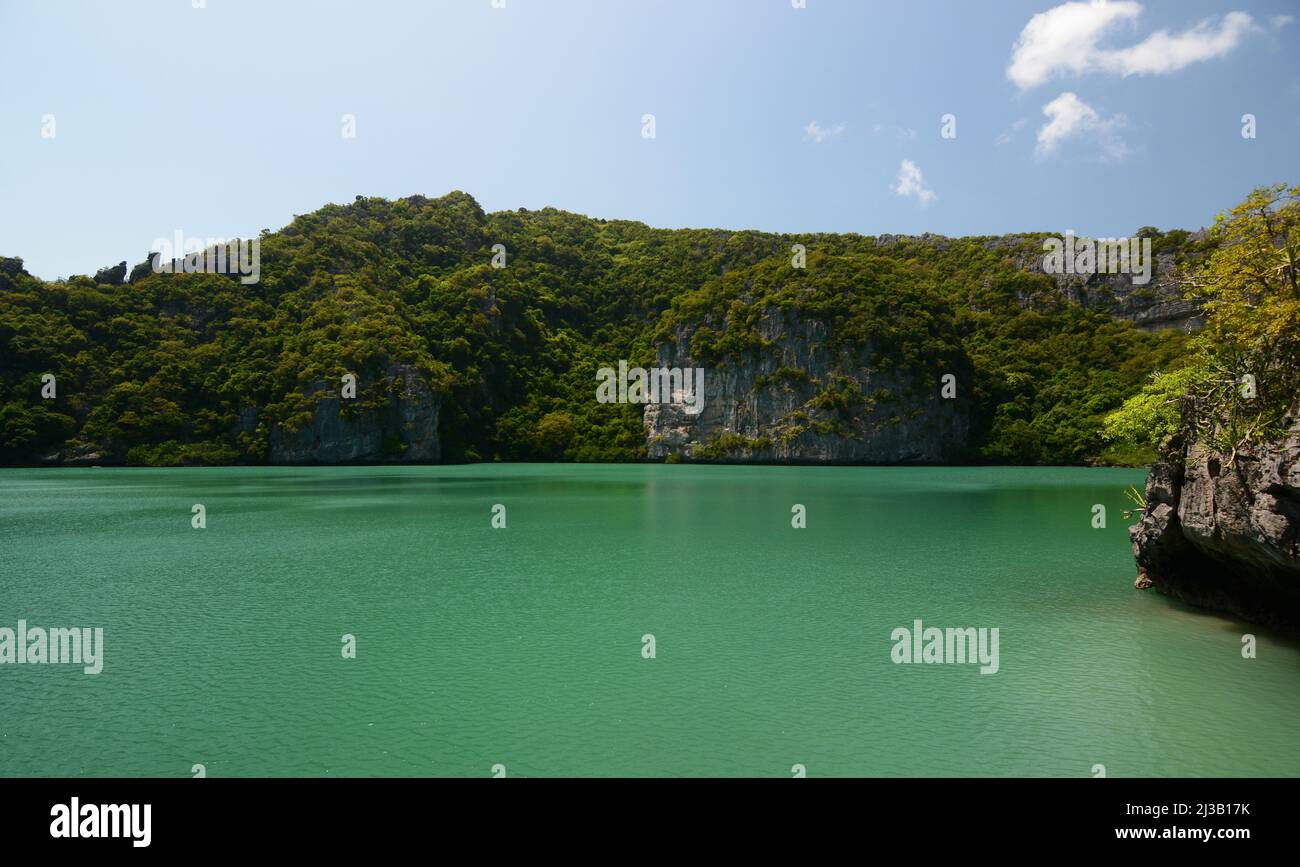 Thale nai, die smaragdgrüne Lagune. Ko Mae Ko. Ang Thong Marine Park. Golf von Thailand. Thailand Stockfoto