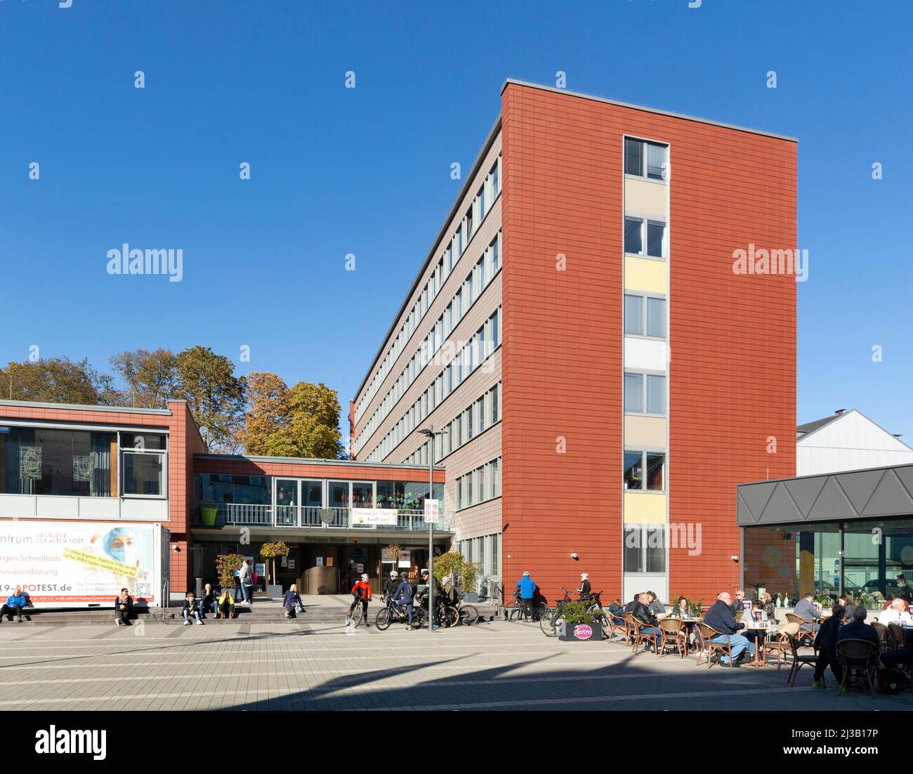 Bezirksstadthum Beuel, Gemeindeverwaltungsgebäude und Bürgeramt, Bonn, Rheinland, Nordrhein-Westfalen, Deutschland Stockfoto