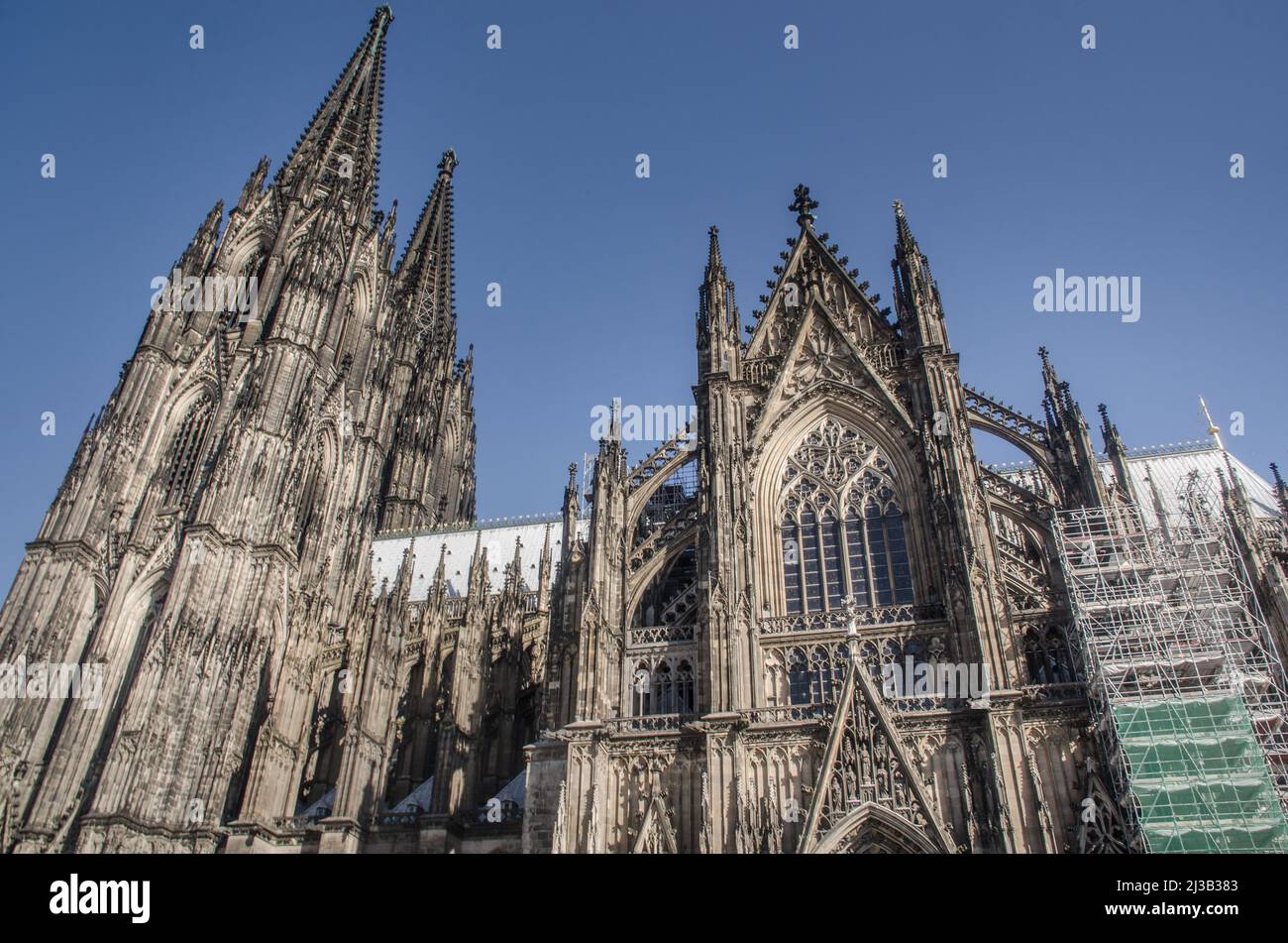 Köln- der Kölner Dom ist eine Kathedrale der Superlative, Wahrzeichen und Mittelpunkt der Rheinmetropole. Stockfoto
