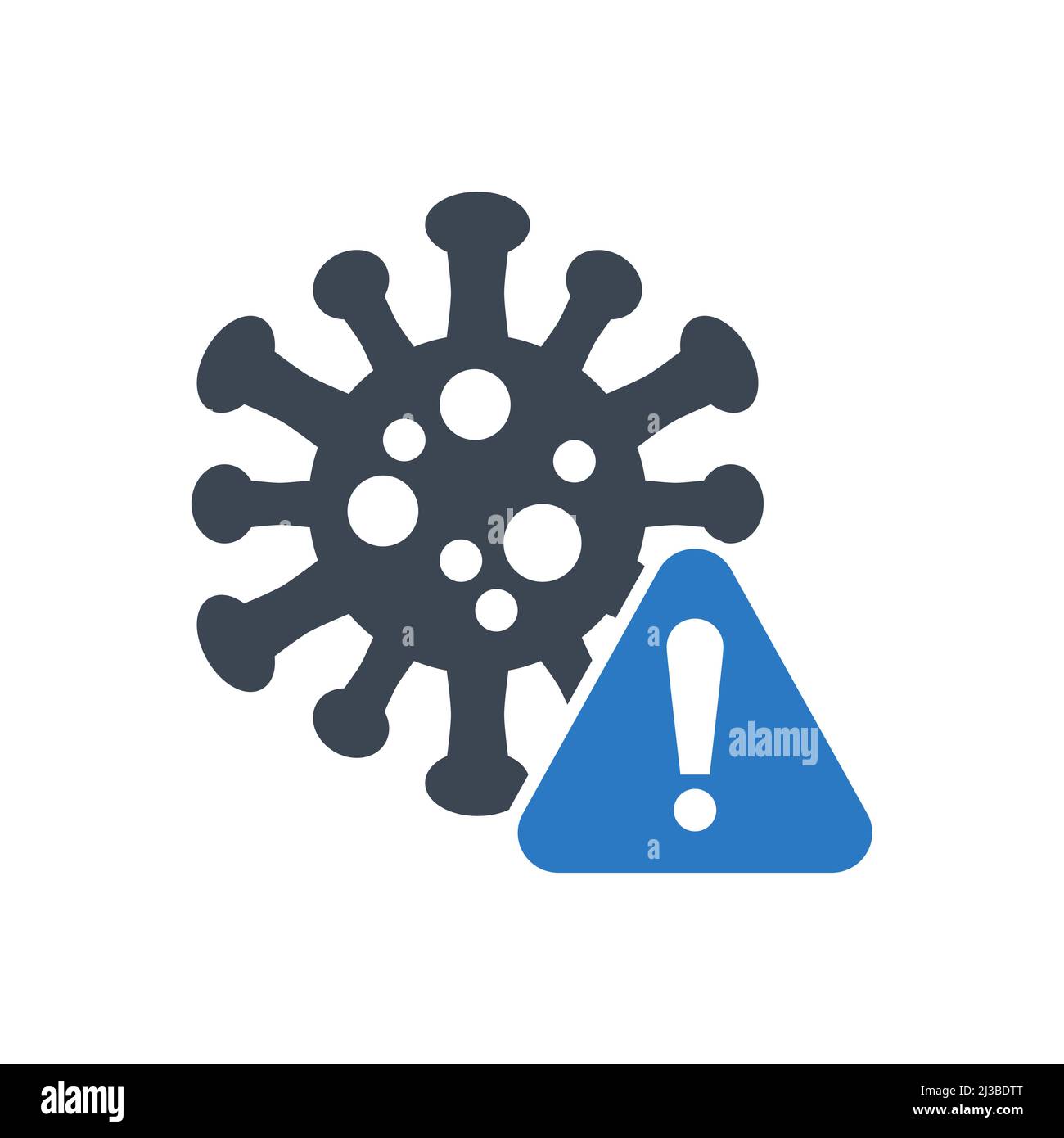 Symbol für Corona Virus Danger Vector Glyph Stock Vektor