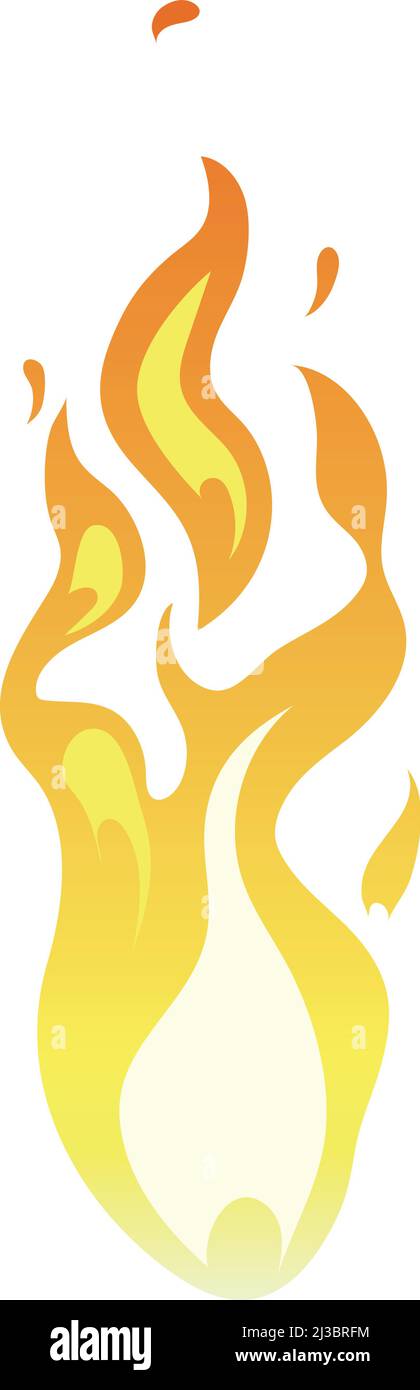 Feuersymbol. Farbverlauf Flamme. Brennendes Symbol Stock Vektor