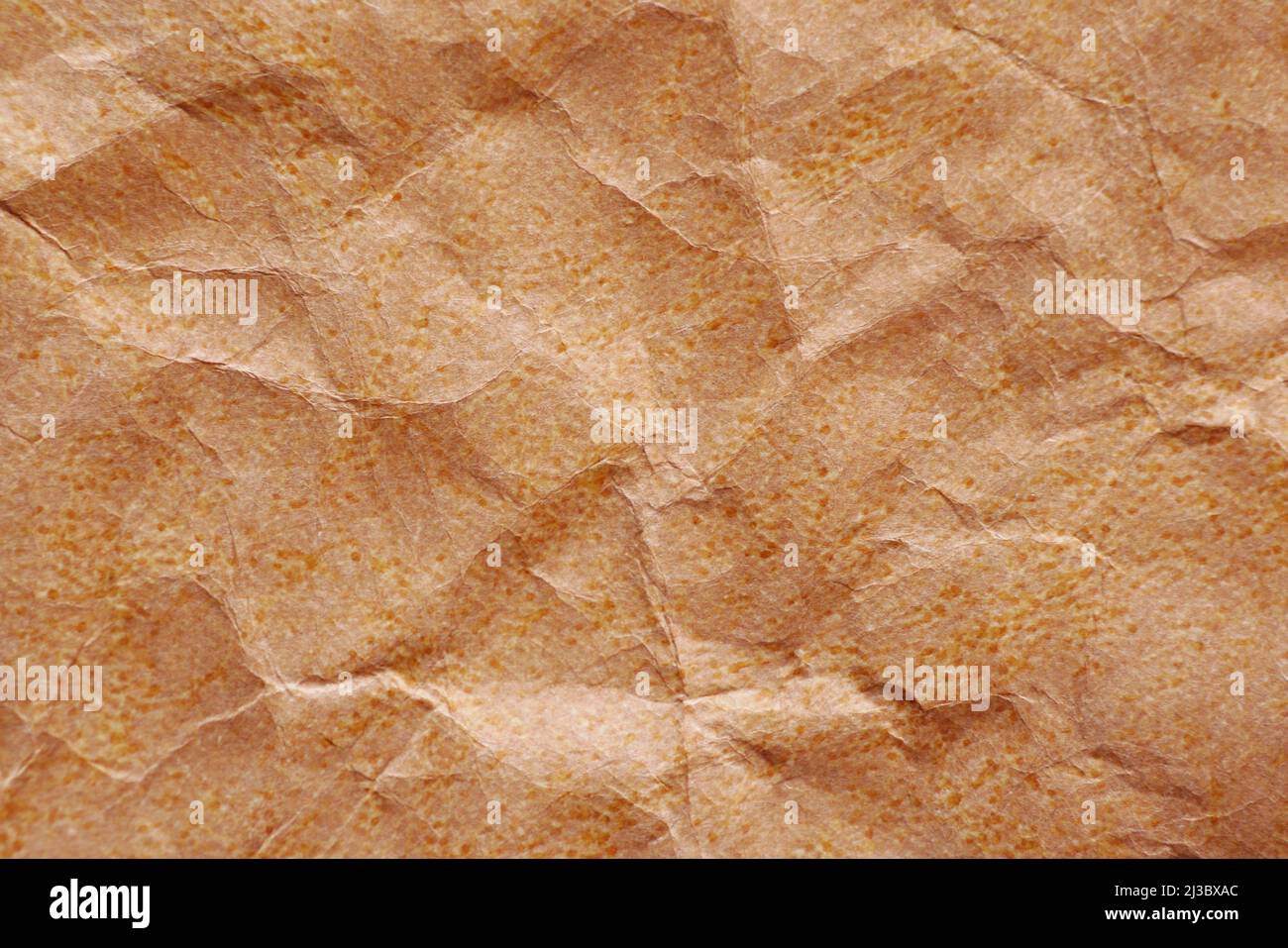 Zerknittertes Papier für Textur oder abstrakten Hintergrund. Stockfoto