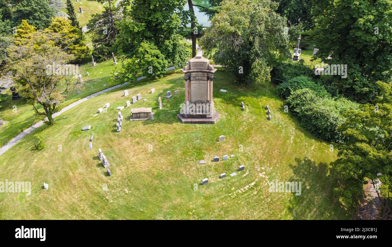 Grab von Samuel Morse, Green-Wood Cemetery, Brooklyn, New York, USA Stockfoto