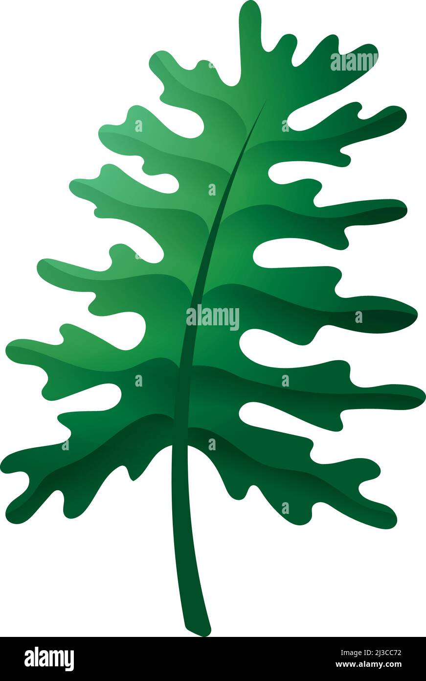 Symbol für grünen Farnzweig. Dekoratives Blumenelement Stock Vektor