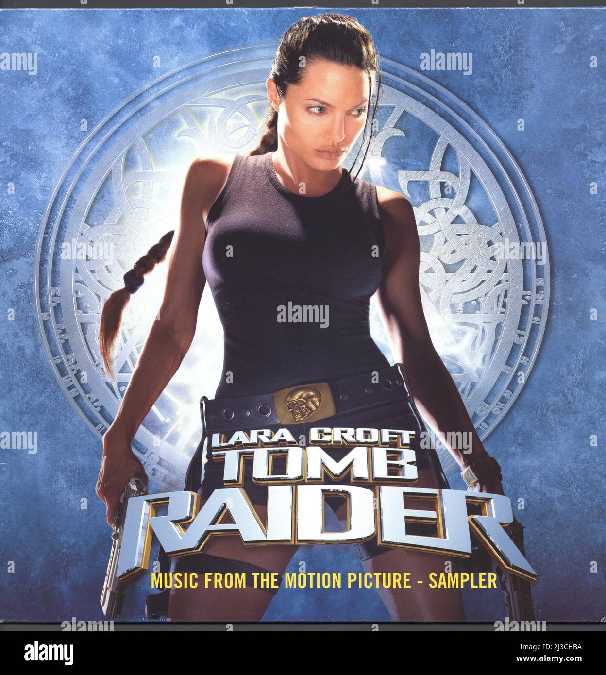 Verschiedene – Tomb Raider - Musik Aus Dem Film - Sampler. Diese 12-Zoll-Platte war ein zwei-Track-Promo-Sampler aus dem Soundtrack-Album. Elektra Records 2001, das 2001 veröffentlicht wurde, um mit der Veröffentlichung des Films in Verbindung zu kommen, enthält diese 12' Sample-Tracks aus dem Filmmusik-Soundtrack und wurde als 12'-Single für Clubs veröffentlicht. Stockfoto