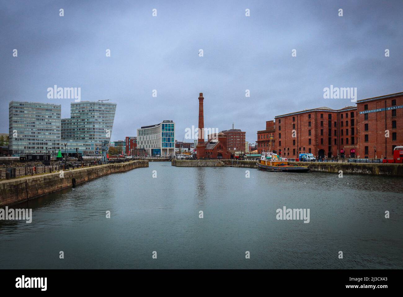 Blick über das Pumpenhaus und Liverpool ONE Stockfoto