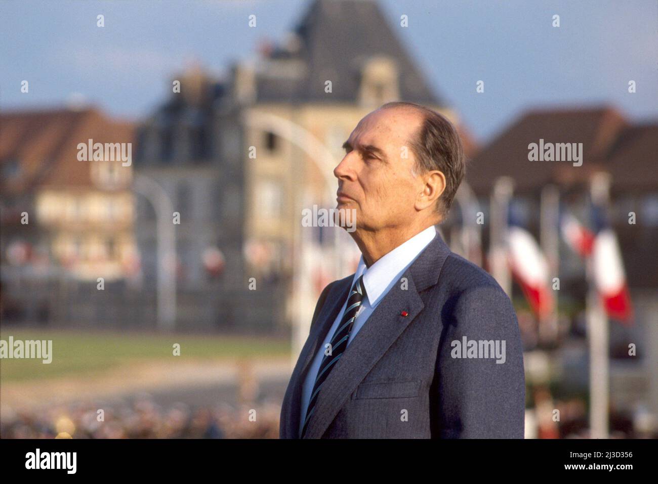 François Mitterand, Präsident der Französischen Republik im juni 1984 Stockfoto