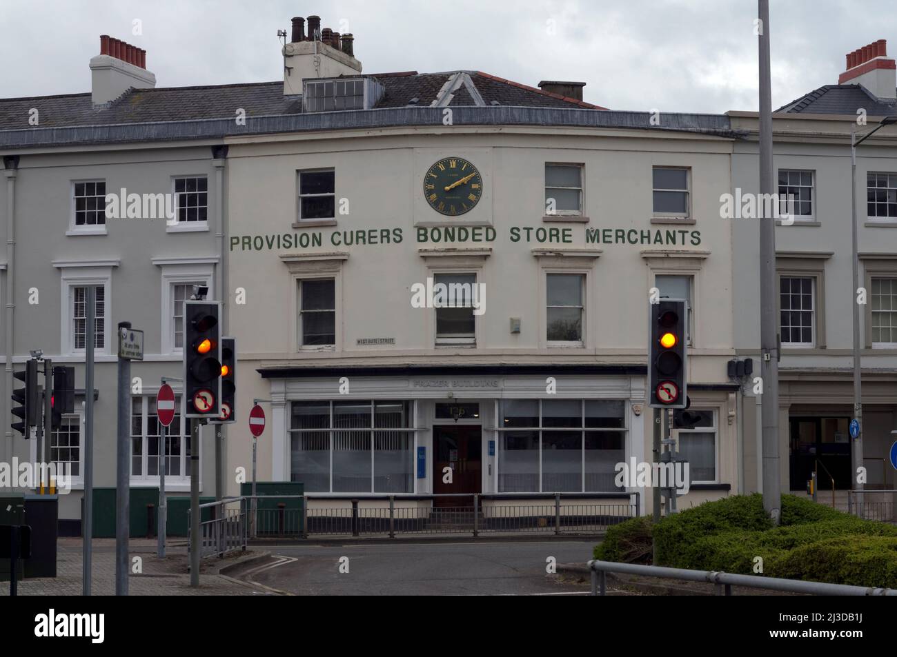 Provision Curers Bonded Store Merchants Building in der Nähe von Cardiff Bay. April 2022. Feder. Stockfoto