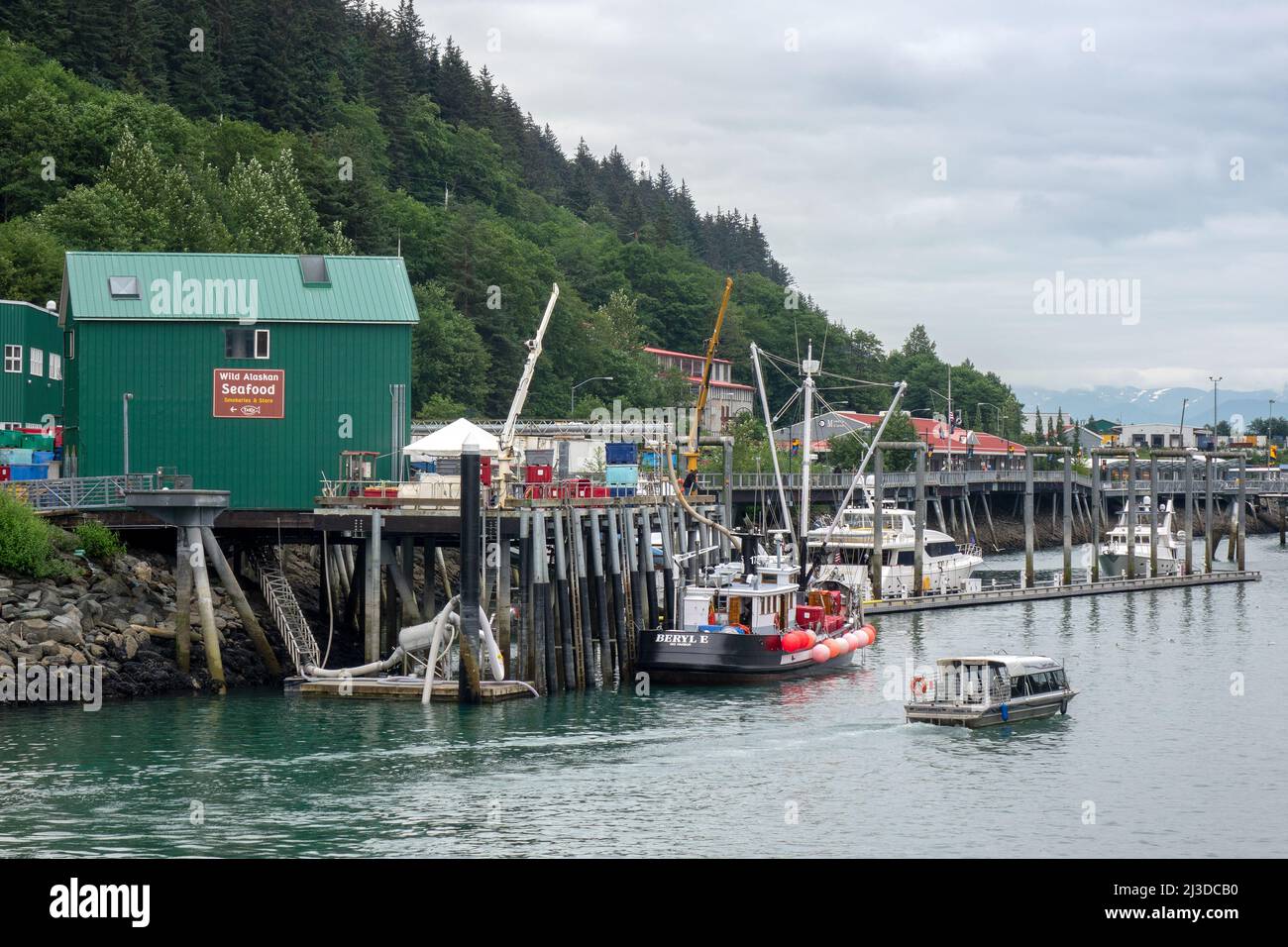 Kommerzielles Angelgebiet Von Juneau Alaska Stockfoto