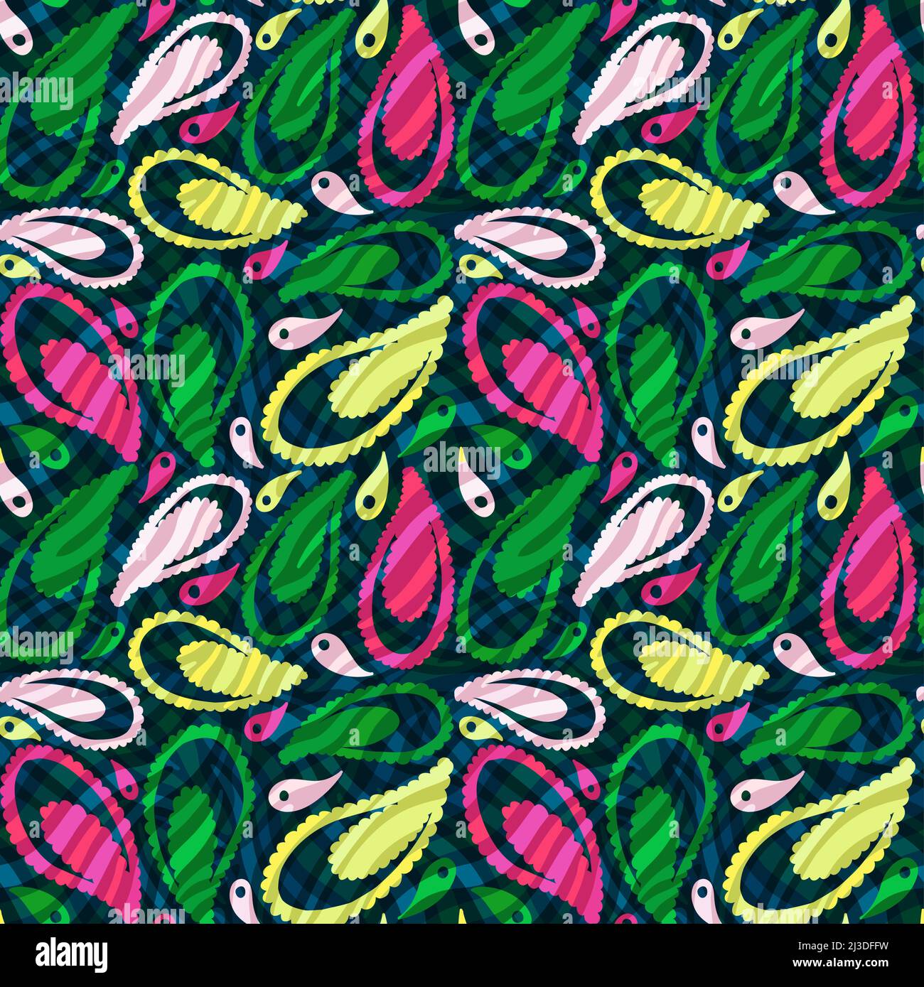 Nahtloser abstrakter Musterhintergrund. Dekoratives Design freihändig kreative Farbe. Chaotisches Element der Textur. Stock Vektor